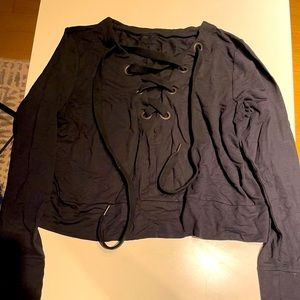 Alo lace up sweatshirt